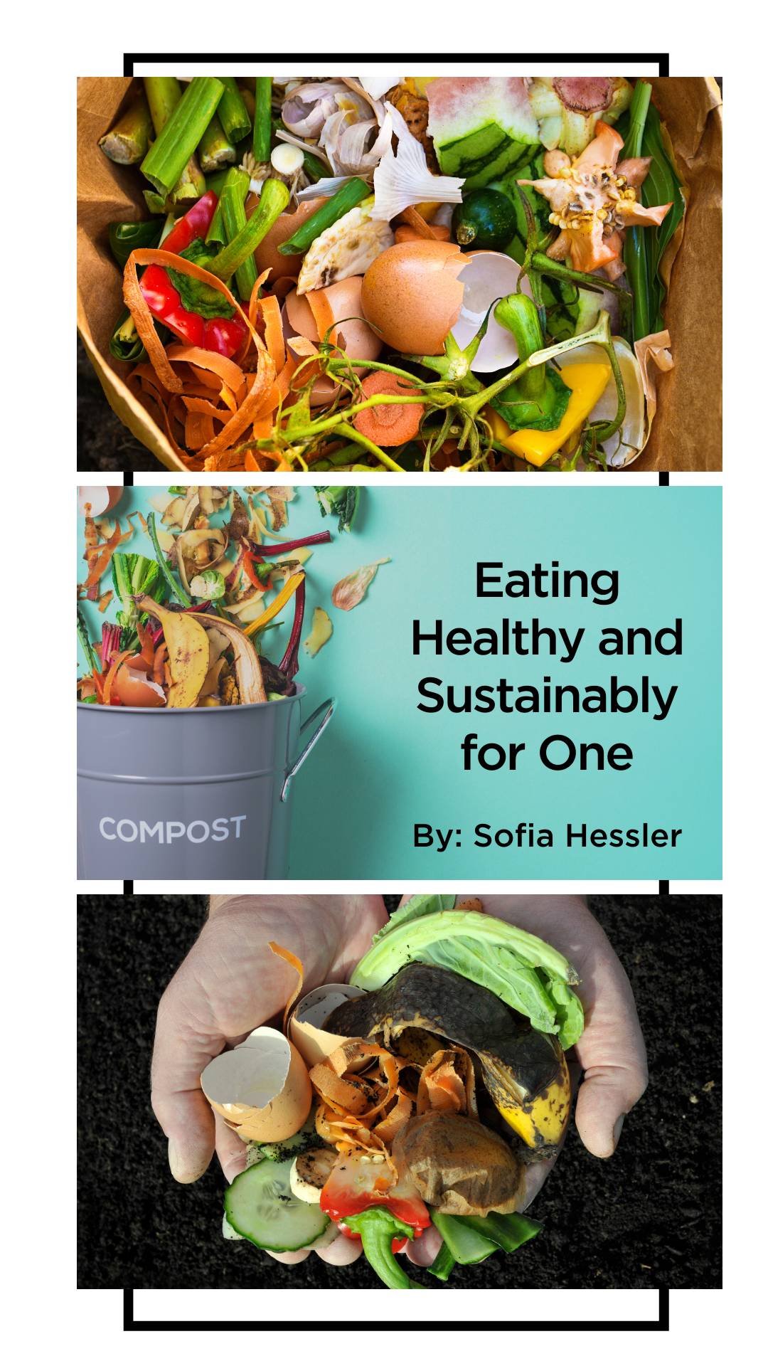Eating Healthy and Sustainable for One by Sofia Hessler, image of compost